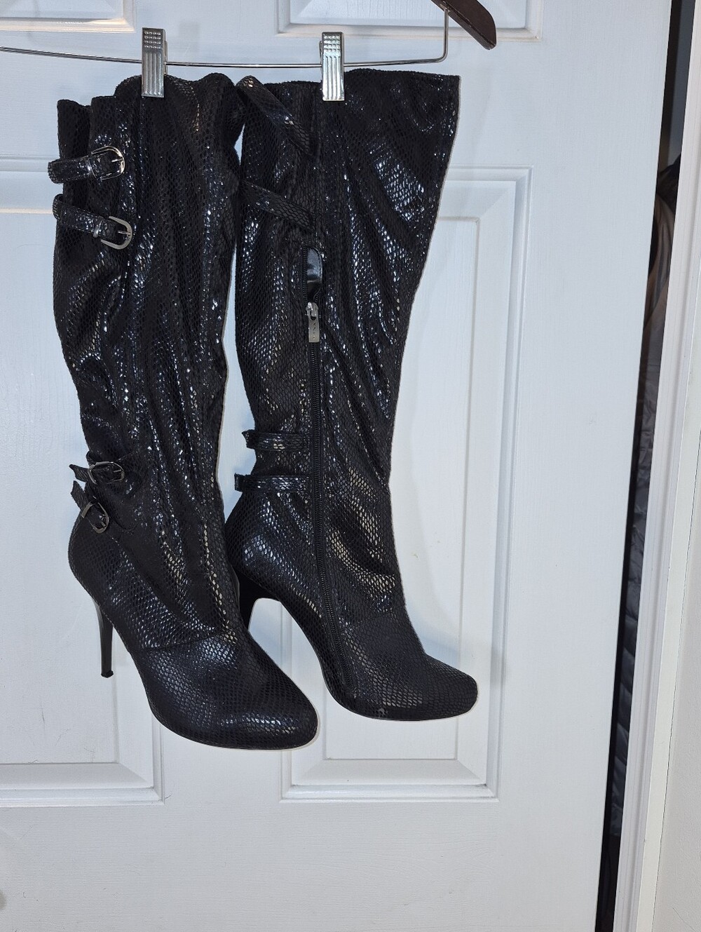 Nina Black Heeled Boots